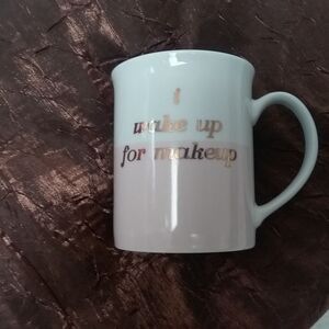 I Wake Up for Makeup Mug Makeup Brush Holder Diva Desk Accessory Coffee Tea